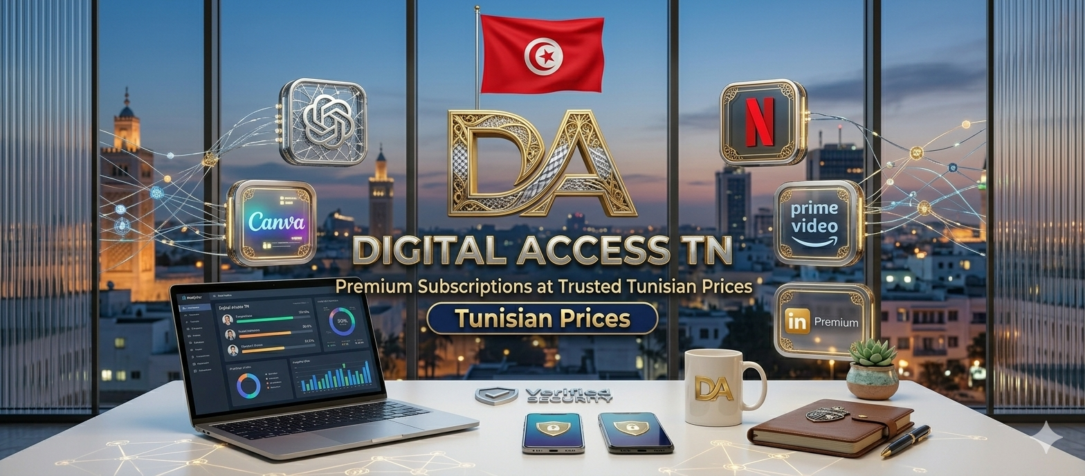 Digital Access TN — اشتراكات مميزة بأسعار تونسية: نتفليكس، ChatGPT، Canva، Prime Video و لينكد إن